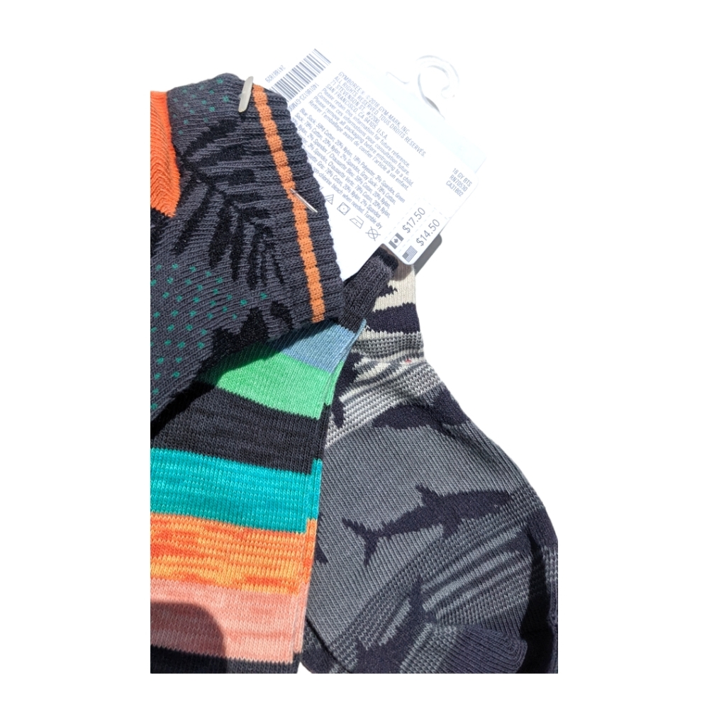 Gymboree Boys Sharks/Stripes/Tropical ankle Socks - Picture 4 of 7